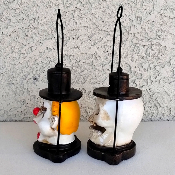 Light Up LED Halloween Creepy Horror Movie Clown Skull Lantern Set - Picture 4 of 11